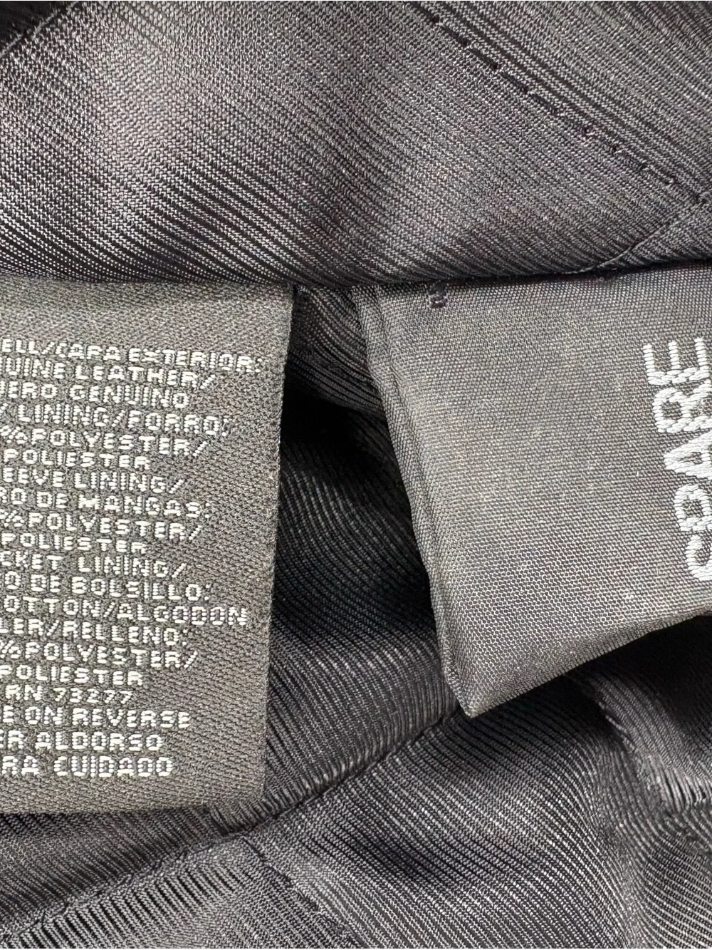croft & barrow Black Leather Bomber Jacket